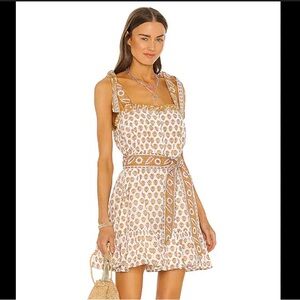 CLEOBELLA Tillie Mini Dress Indian Organic Cotton Ruffle Hem Sun Dress Small